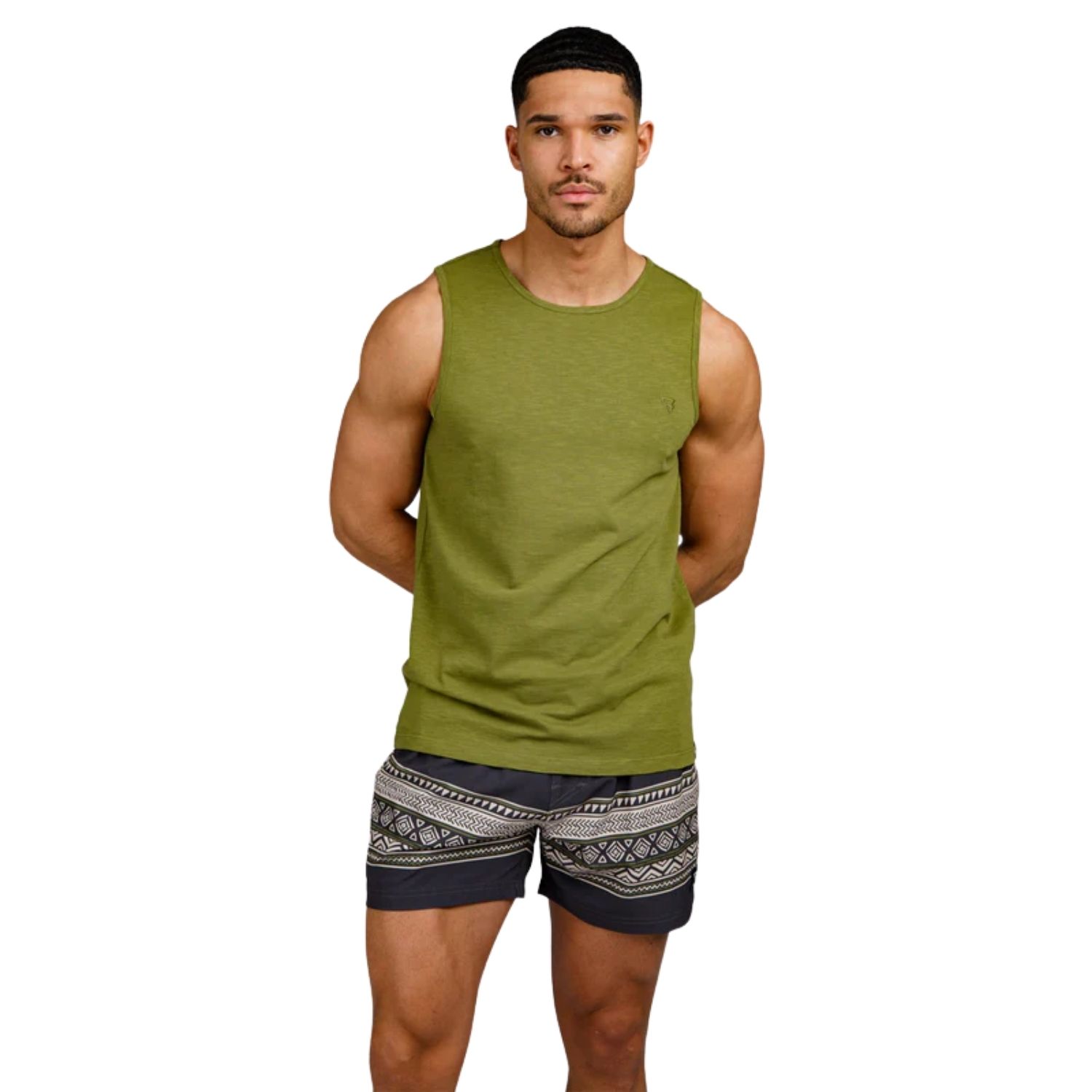 Brunotti Maluku-Slub Singlet Heren Groen