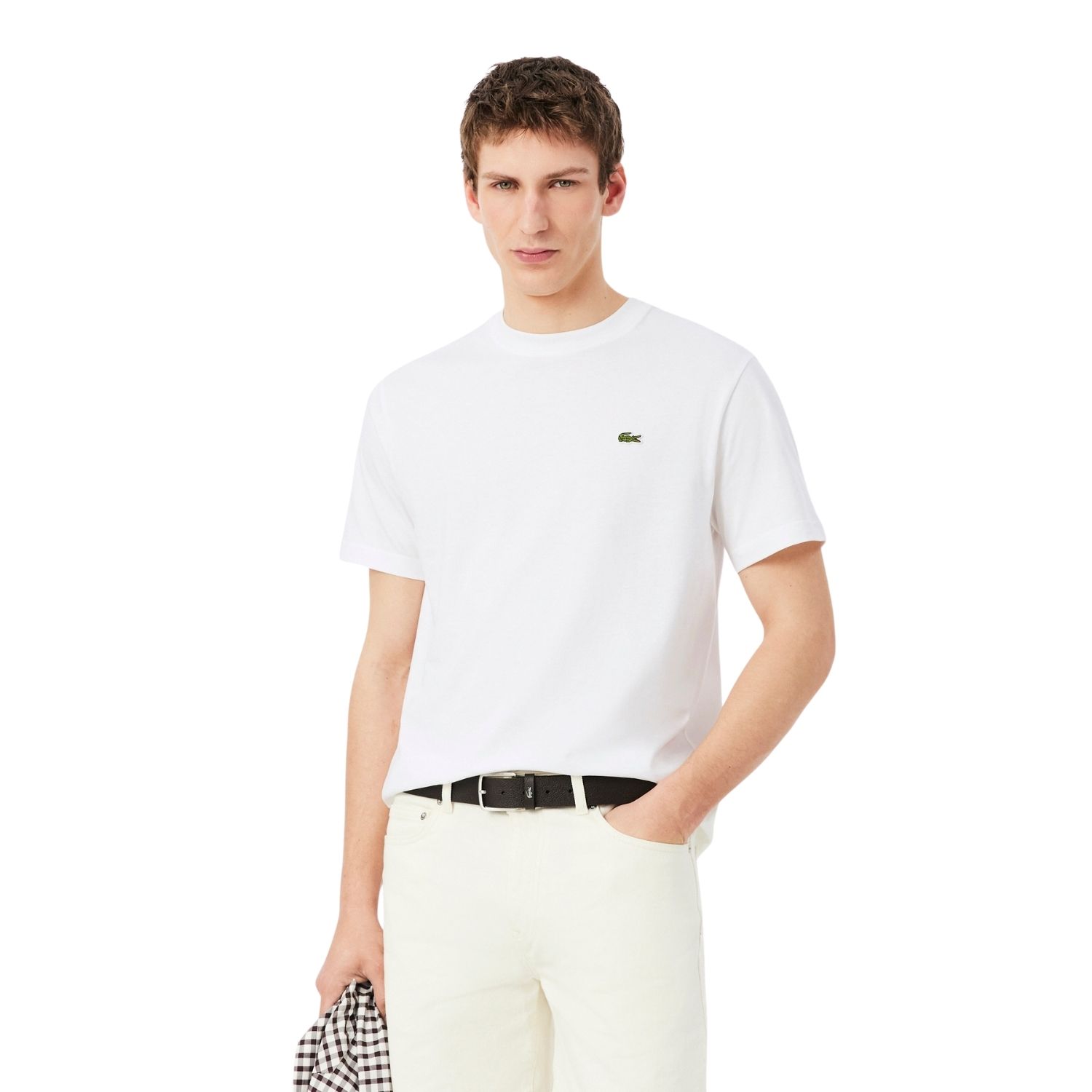 Lacoste 1HT1 Casual T-shirt Heren Wit