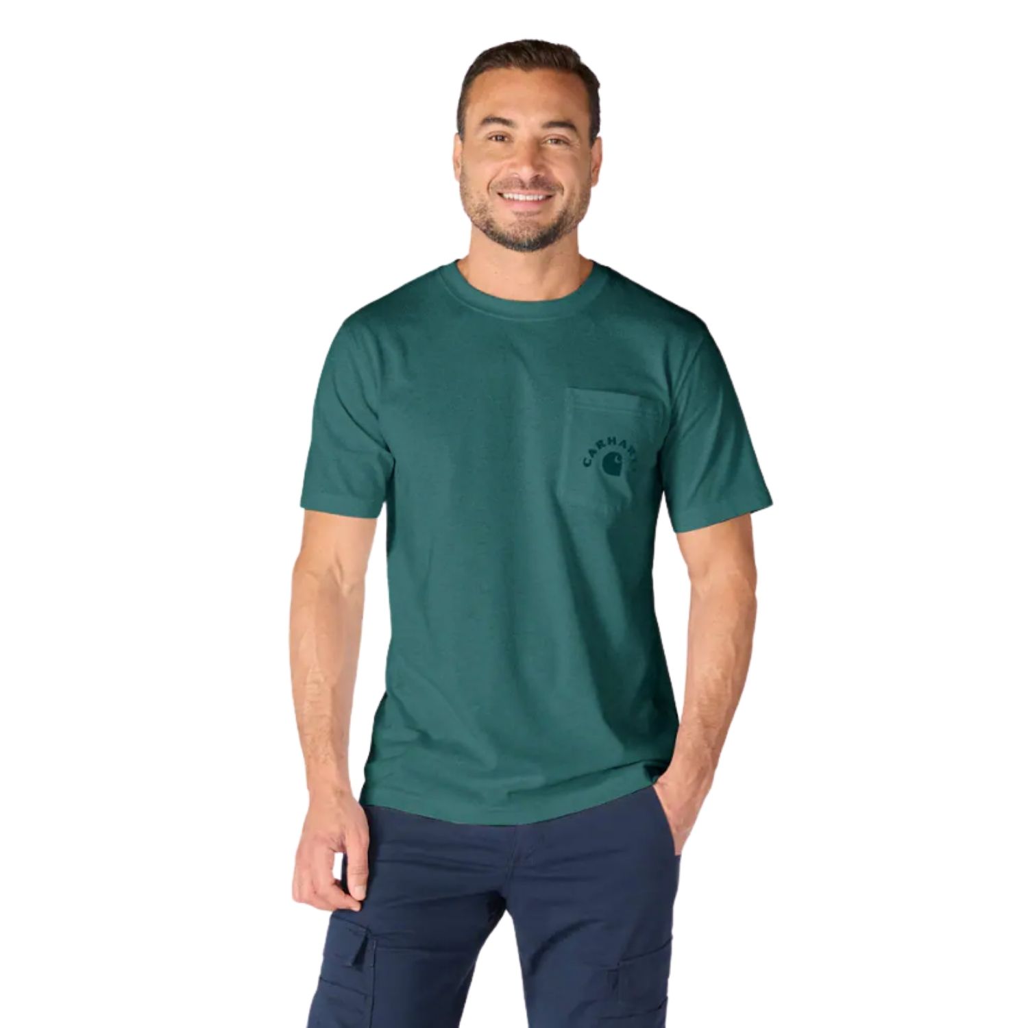 Carhartt Irvine Casual T-shirt Heren Blauw