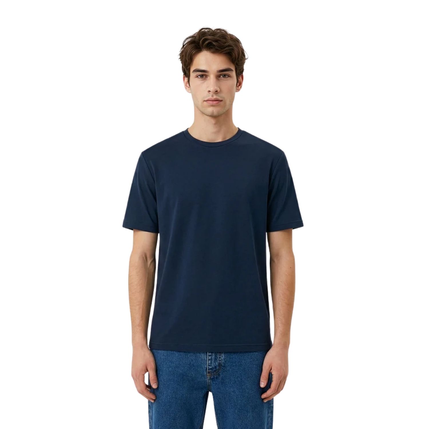 Ciszere Riven Viscose Casual T-shirt Heren Blauw