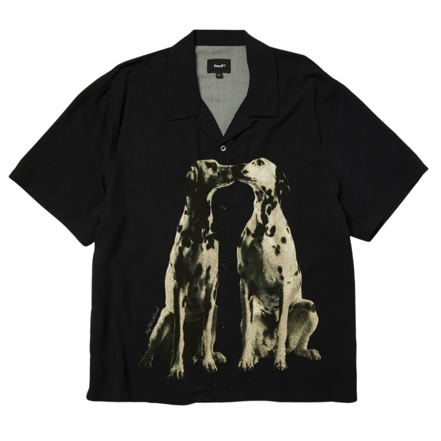 HUF Dogged SS Resort Casual T-shirt Heren Zwart