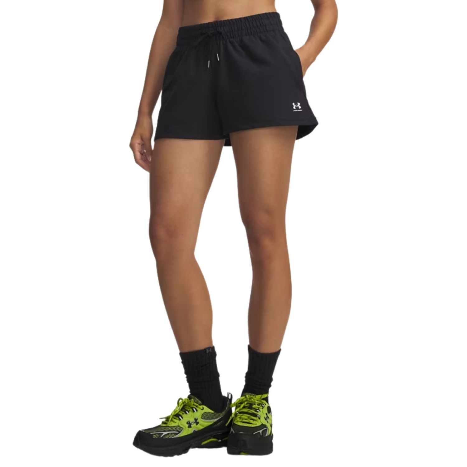 Under Armour Sport Terry Sportshort Dames Zwart