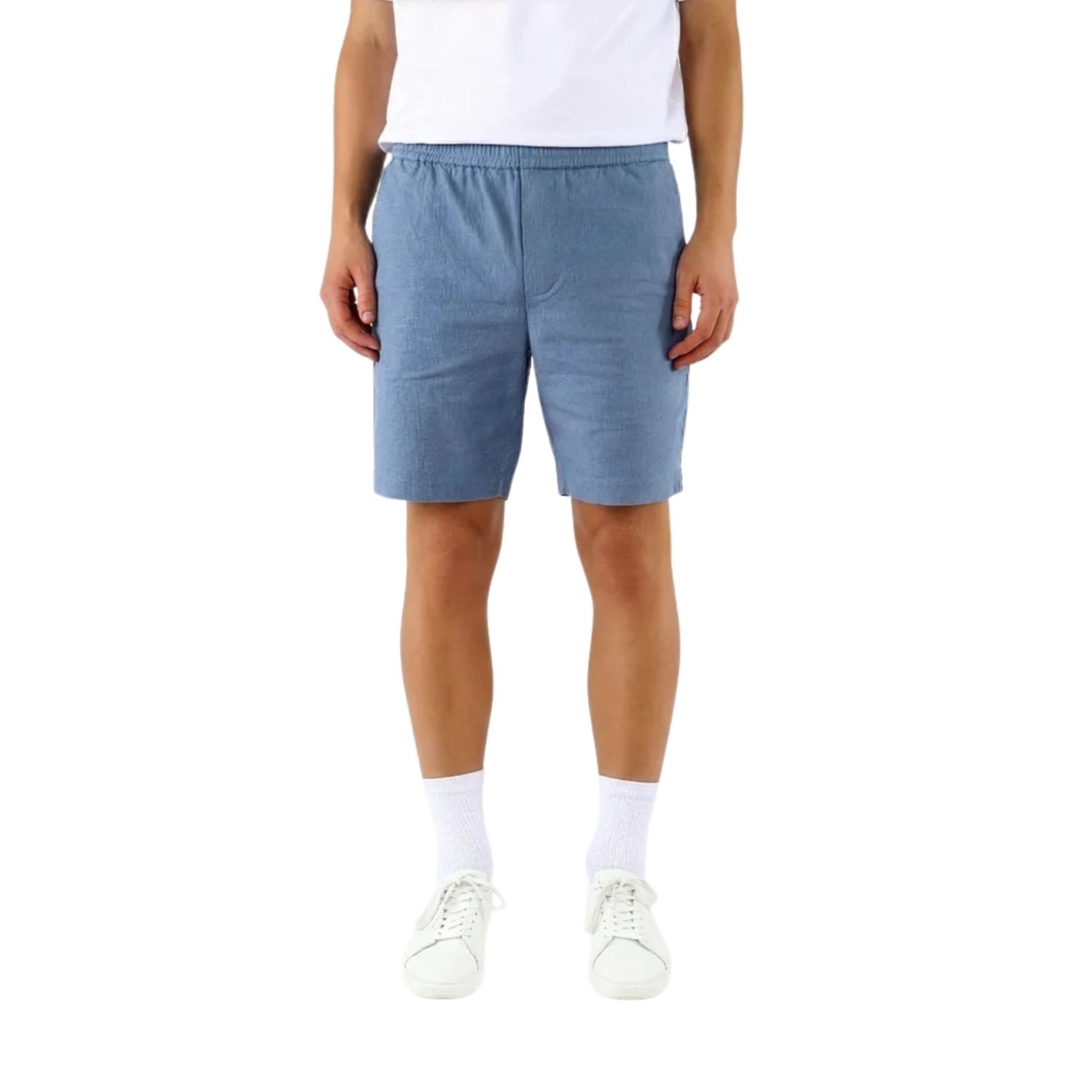 Ciszere Mian Linen Casual Short Heren Blauw