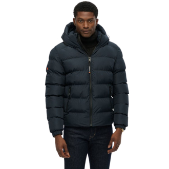 Superdry Premium Hood Puffer Casual winterjas heren Donkerblauw
