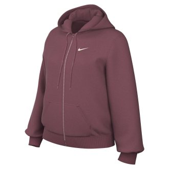 Nike Studio Fleece Fullzip Sportsweater dames Bordeaux