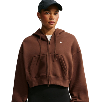 Nike Studio Fleece Medium Weight Sportvest dames Bruin