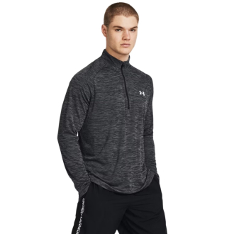 Under Armour Tech Textured 1/2 Zip Sportsweater heren Zwart