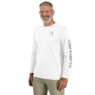 Carhartt Force Sun Defender Casual Sweater Heren Wit