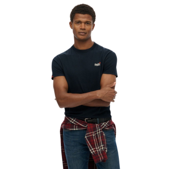 Superdry Essential Contrast EMB Casual T-shirt heren Zwart