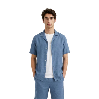 Ciszere Ordy Linen Overhemd Heren Blauw