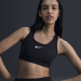 Nike Dri-Fit Swoosh Sport-bh Zwart